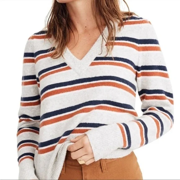 Madewell orange shop sweater